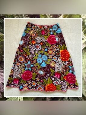 Rare Vintage Oilily Floral Velvet Numbered Ltd Ed, Size 38